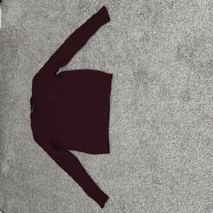 Vintage Y2K Maroon Knit Polo Sweater